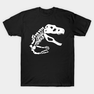 Terra Fossil Tyrannosaurus Dinosaur White T-Shirt